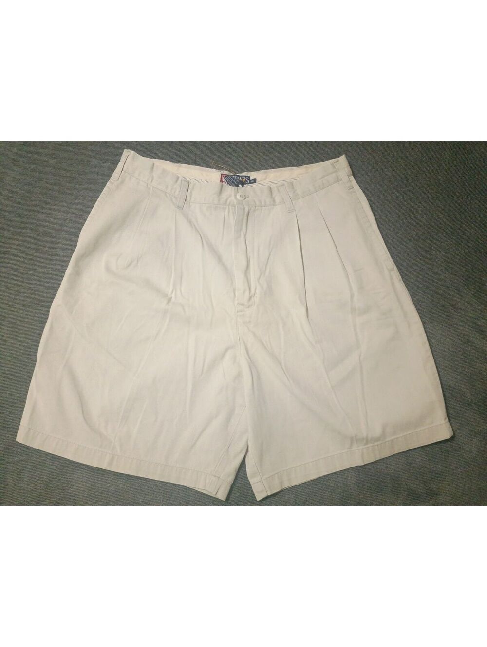 Vintage Y2K Chaps Ralph Lauren Men's Khaki Cotton Shorts Size 36